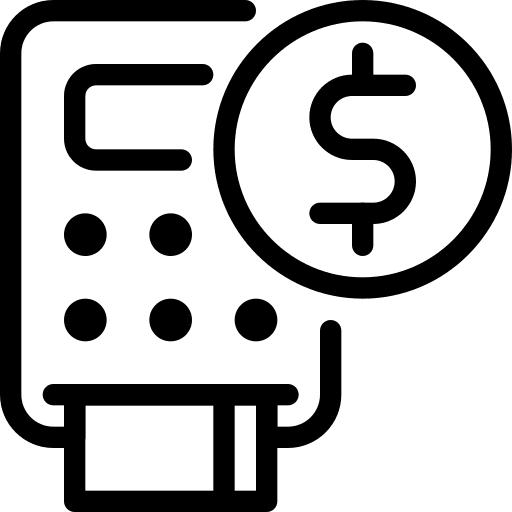 Atm machine business and finance credit card ticket icon