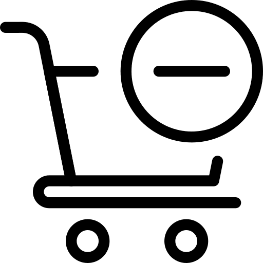 Remove from cart ui shopping cart online store icon