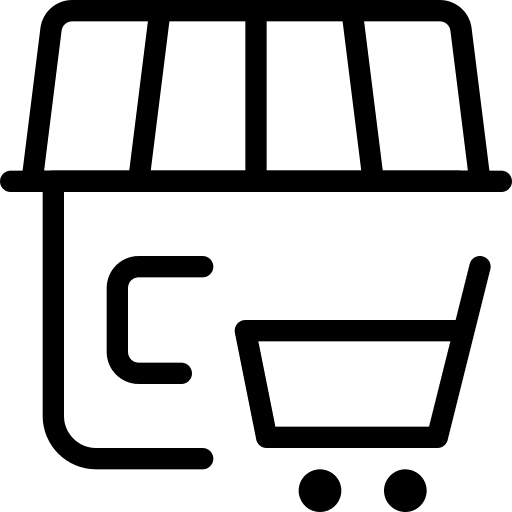 Shopping cart ecommerce market shopping store icon