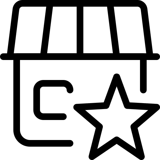 Starred online shop shopping store starred icon