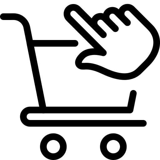Click online store smart cart supermarket icon