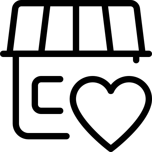 Like shopping store ecommerce online store icon