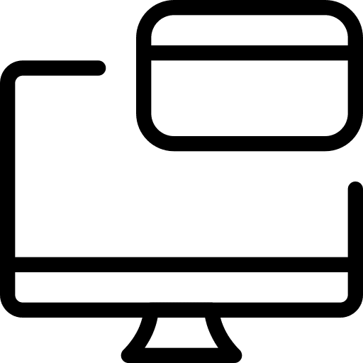 Online payment checkout business and finance online payment icon