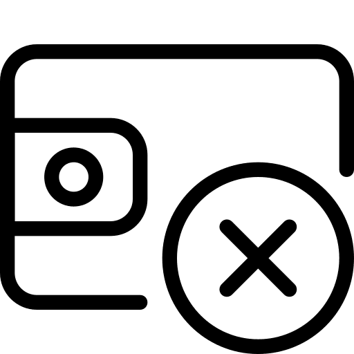 Remove bill wallet cash icon