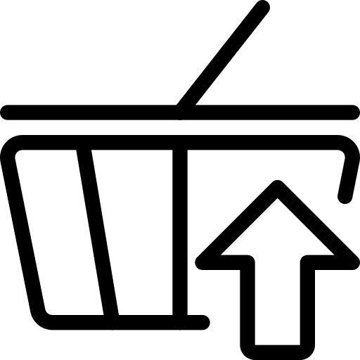 Up arrow shopping basket ui supermarket icon