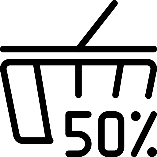 50 percent ui ecommerce shopping store icon