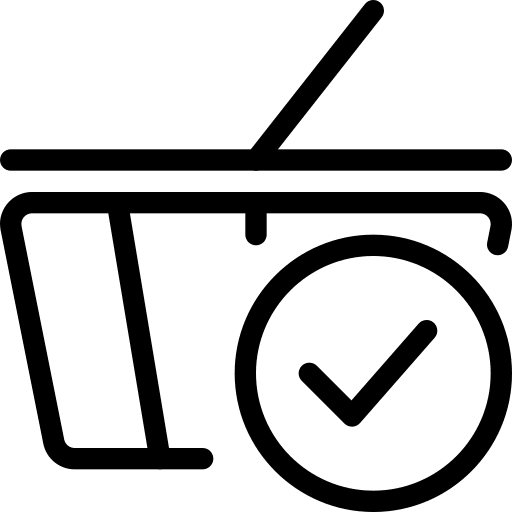 Checklist supermarket shopping basket shopping store icon