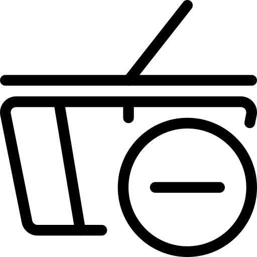 Remove from cart shopping basket online shop shopping center icon