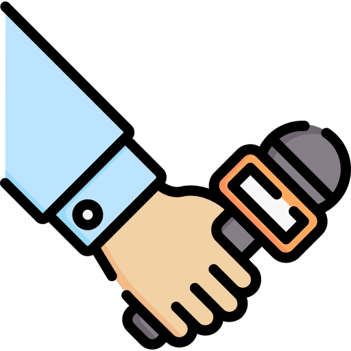 Interview interview journalist hand icon