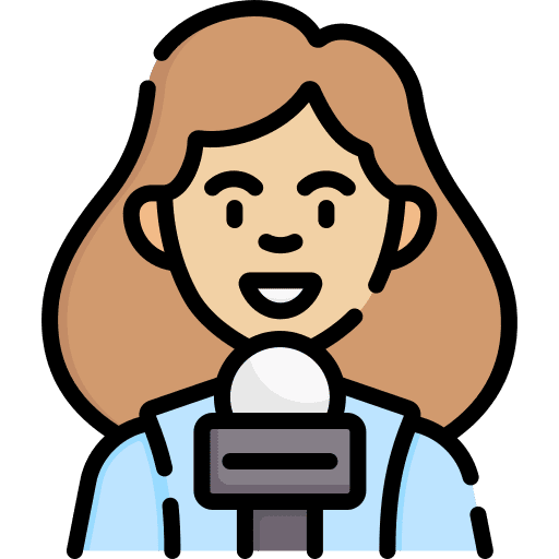 Journalist professions and jobs journalist communications icon