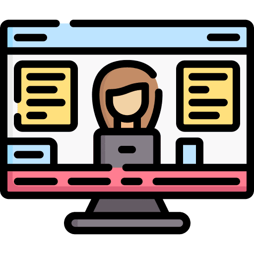 News tv screen television journalist icon