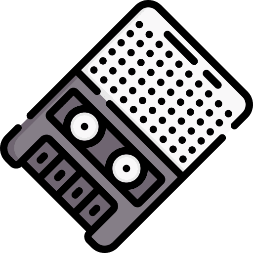 Tape recorder cassette tape electronics icon