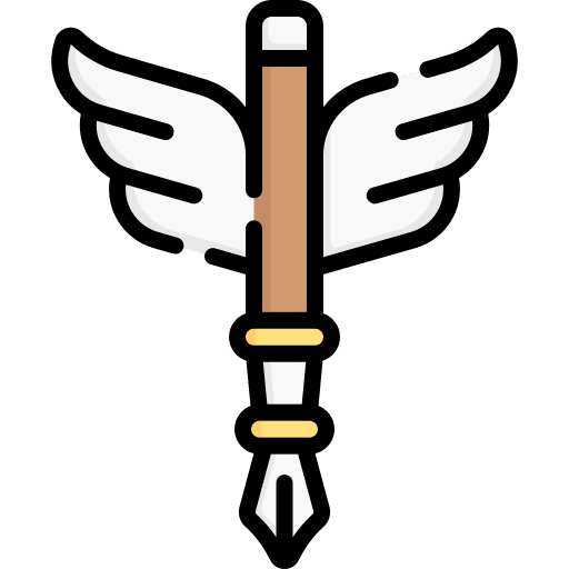 Fountain pen writing tool education art and design icon