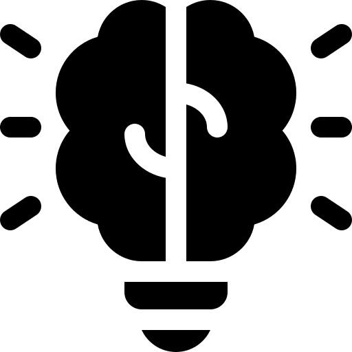 Idea technology light bulb electricity icon