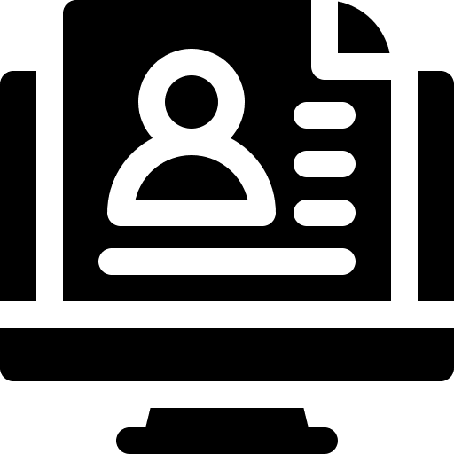 Online resume online resume user job seeking icon