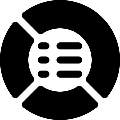 Pie chart statistics business and finance graphical icon