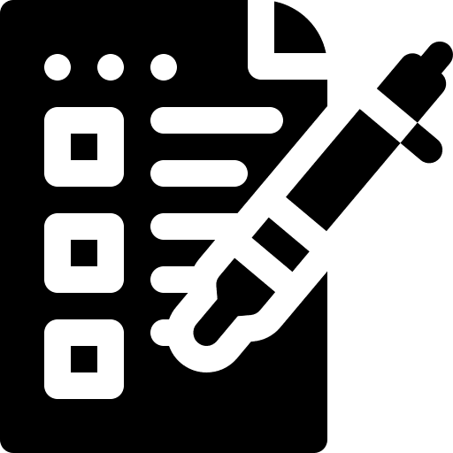 Test files and folders pen task icon