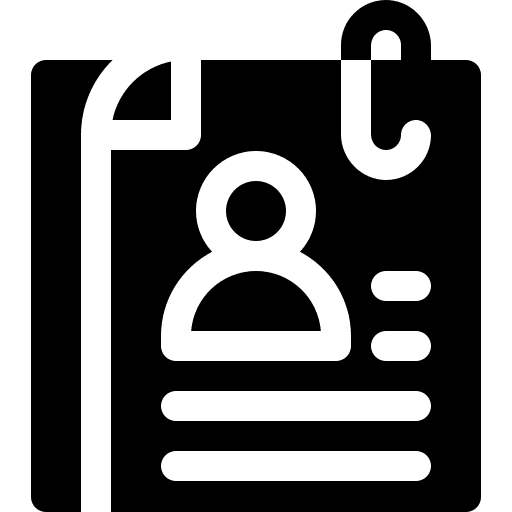 Cv biography file interface icon