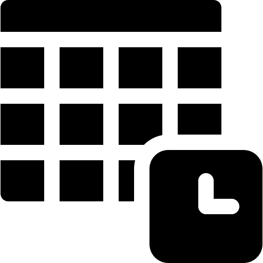 Schedule clock calendar time icon