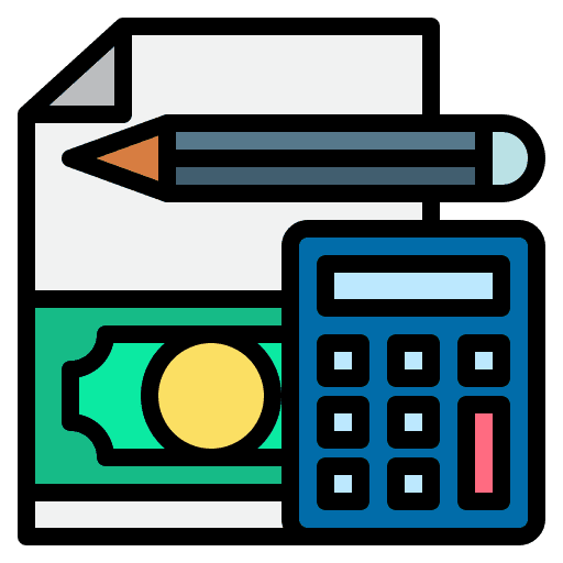 Bookkeeping money business and finance expense icon
