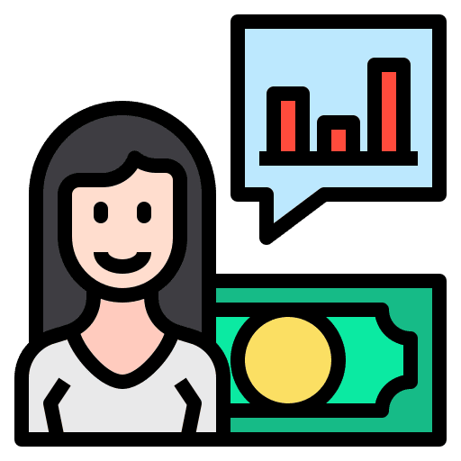 Female business female accountant icon