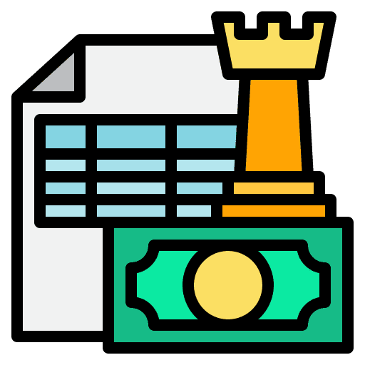 Bookkeeping finance chess business icon