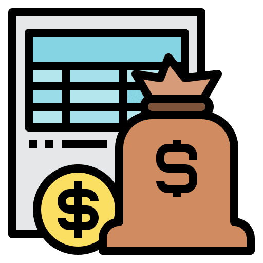 Bookkeeping financial money accounting icon