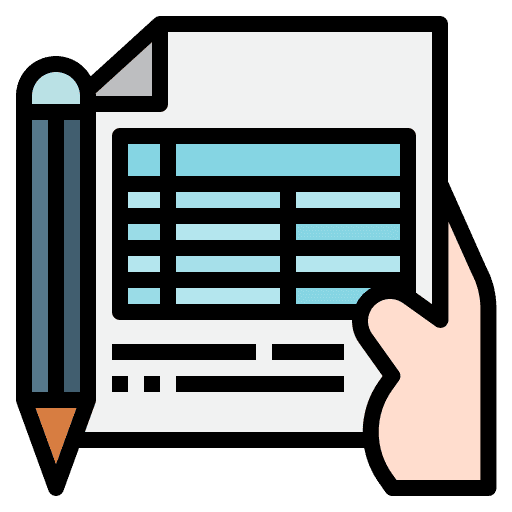 Bookkeeping financial pencil business icon