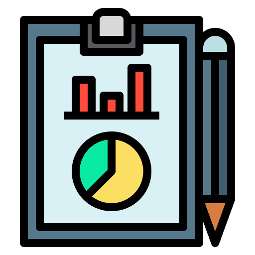 Clipboard data accounting finance icon
