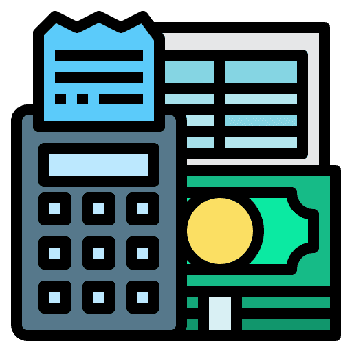 Receipt finance financial business and finance icon