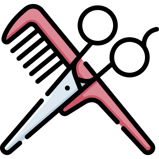 Hairstyling hair comb tool hairstyling icon