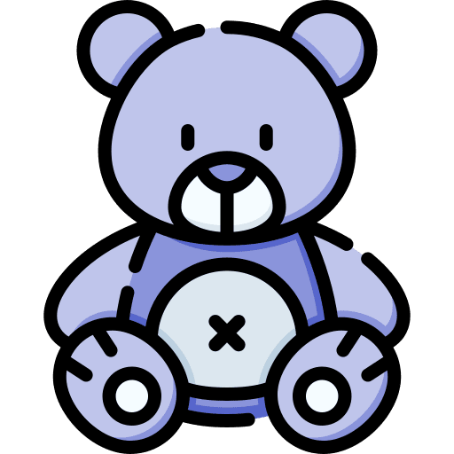 Plush toy kid and baby plush toy fluffy icon