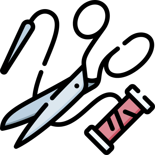 Sewing kit scissors fashion icon