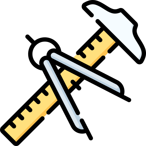 Architecture drawing school materials compass icon