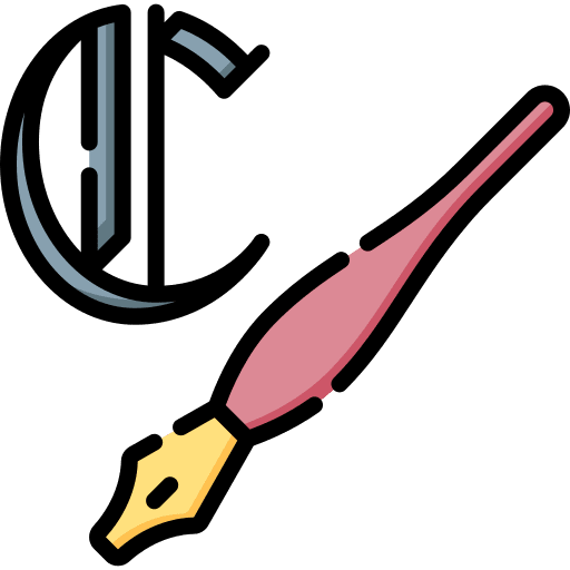 Caligraphy caligraphy write pen icon