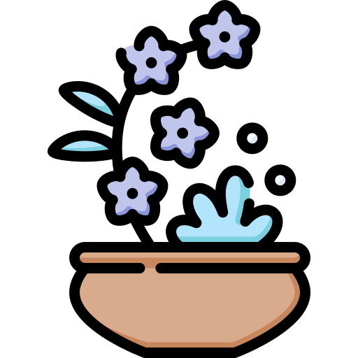 Flower water decoration furniture and household icon