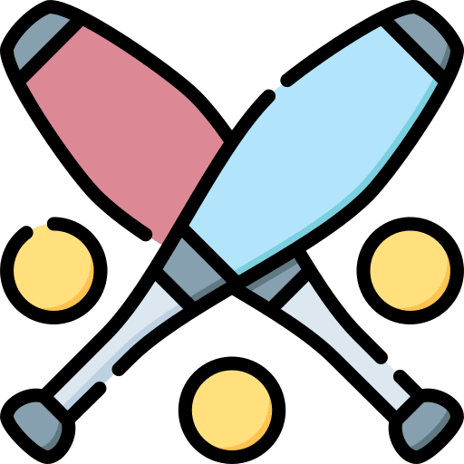 Juggling fairground fair entertainment icon