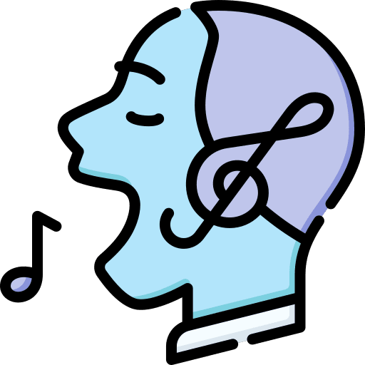 Singing musician singing user icon