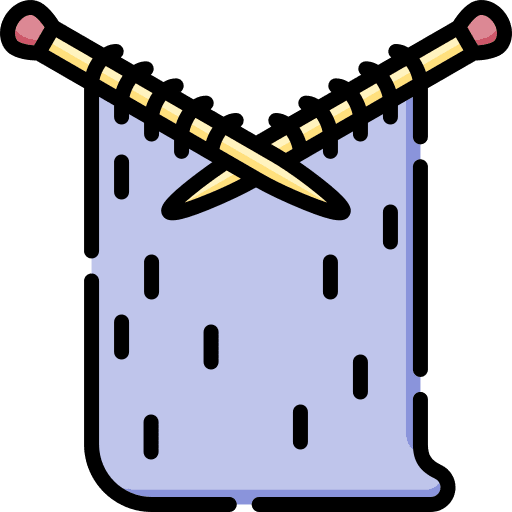 Knitting pattern knitting needles icon