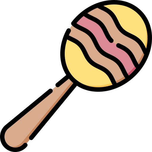 Maracas music and multimedia shaker musical instrument icon