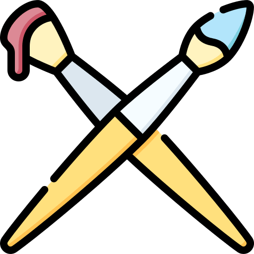 Paint brush paint brush painting art and design icon