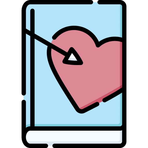 Romance story education love icon