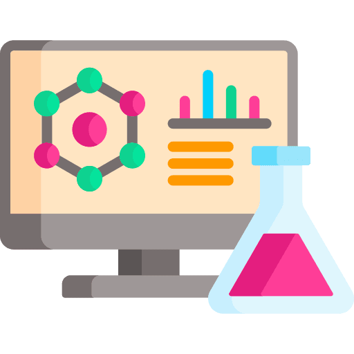 Research education science flask icon
