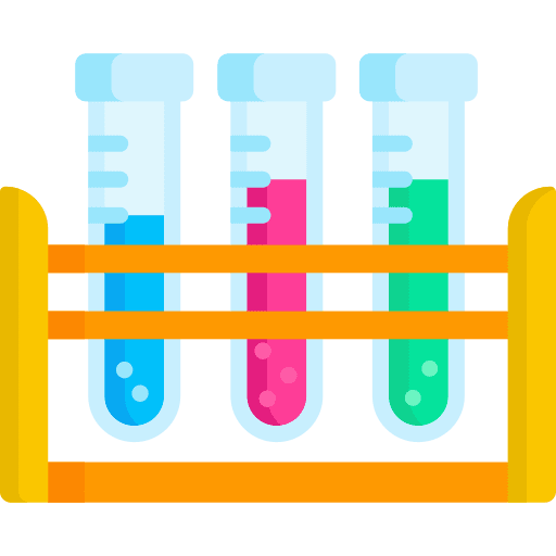 Test tubes rack chemical lab icon