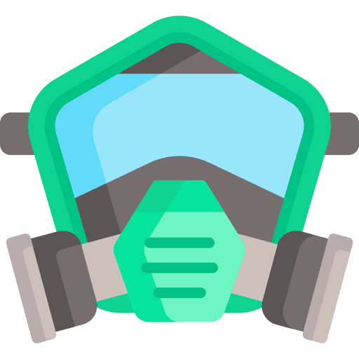 Gas mask laboratory protection chemistry icon