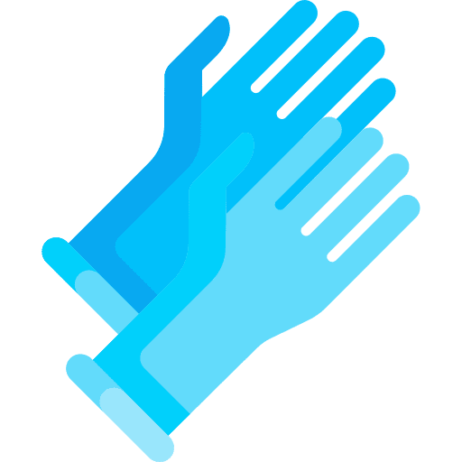 Gloves hand medical security icon