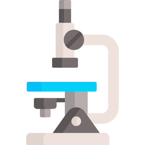 Microscope electronics medical scientific icon