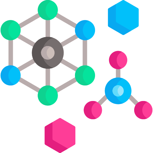 Molecules biological network chemistry icon