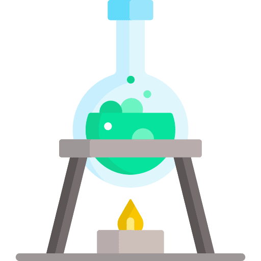 Burner education flask lab icon