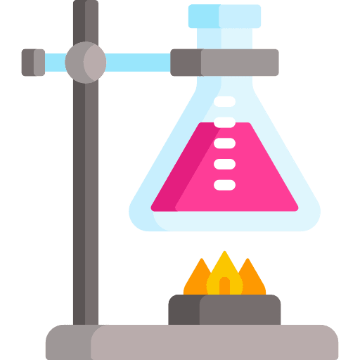 Flask science burner laboratory icon